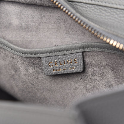 Celine Drummed Calfskin Nano Luggage Kohl 6 of 10