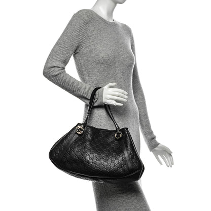 Gucci Guccissima Medium GG Twins Shoulder Bag Black 2 of 8