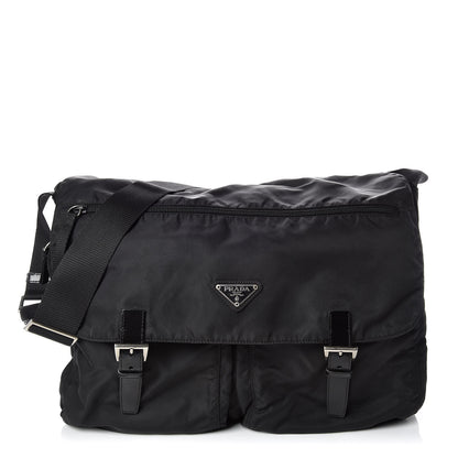 Prada Nylon Vela Messenger Bag Black 1 of 8