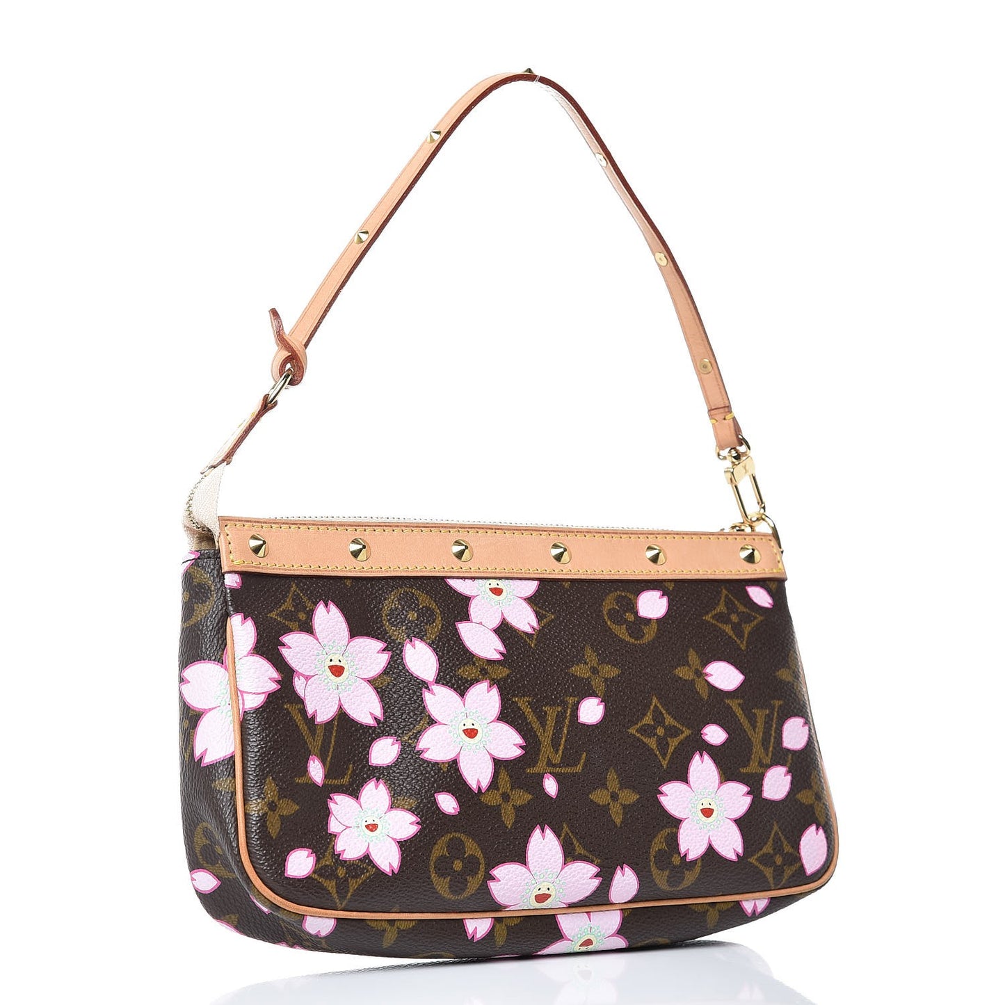 Monogram Cherry Blossom Pochette Accessories Brown