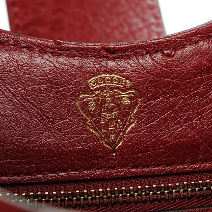 Gucci Ostrich Stirrup Top Handle Bag Raspberry 6 of 7