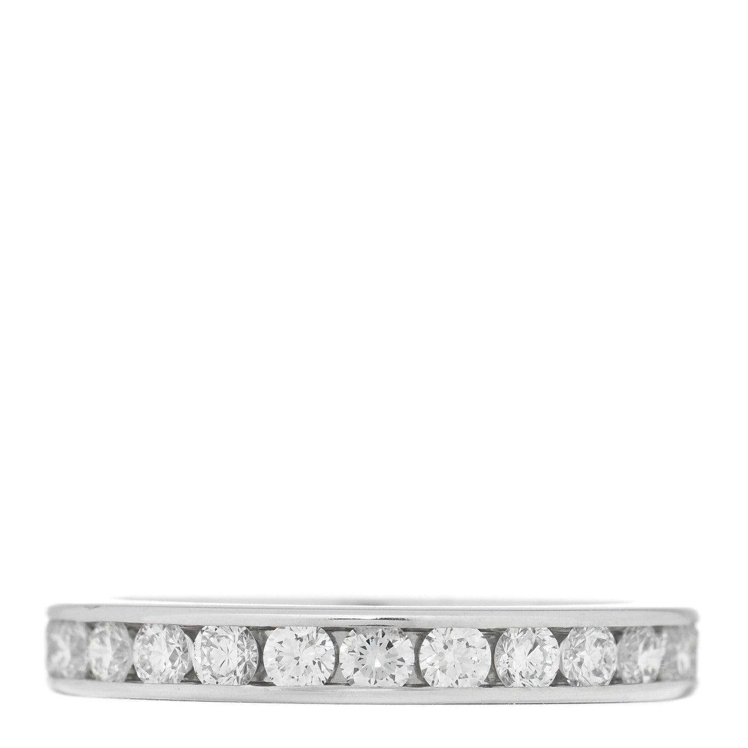 Tiffany Platinum Diamond 3mm Wedding Band Ring 50 5.5 3 of 5