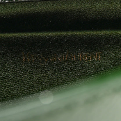 Saint Laurent Textured Patent Monogram Large Belle De Jour Green 6 of 7