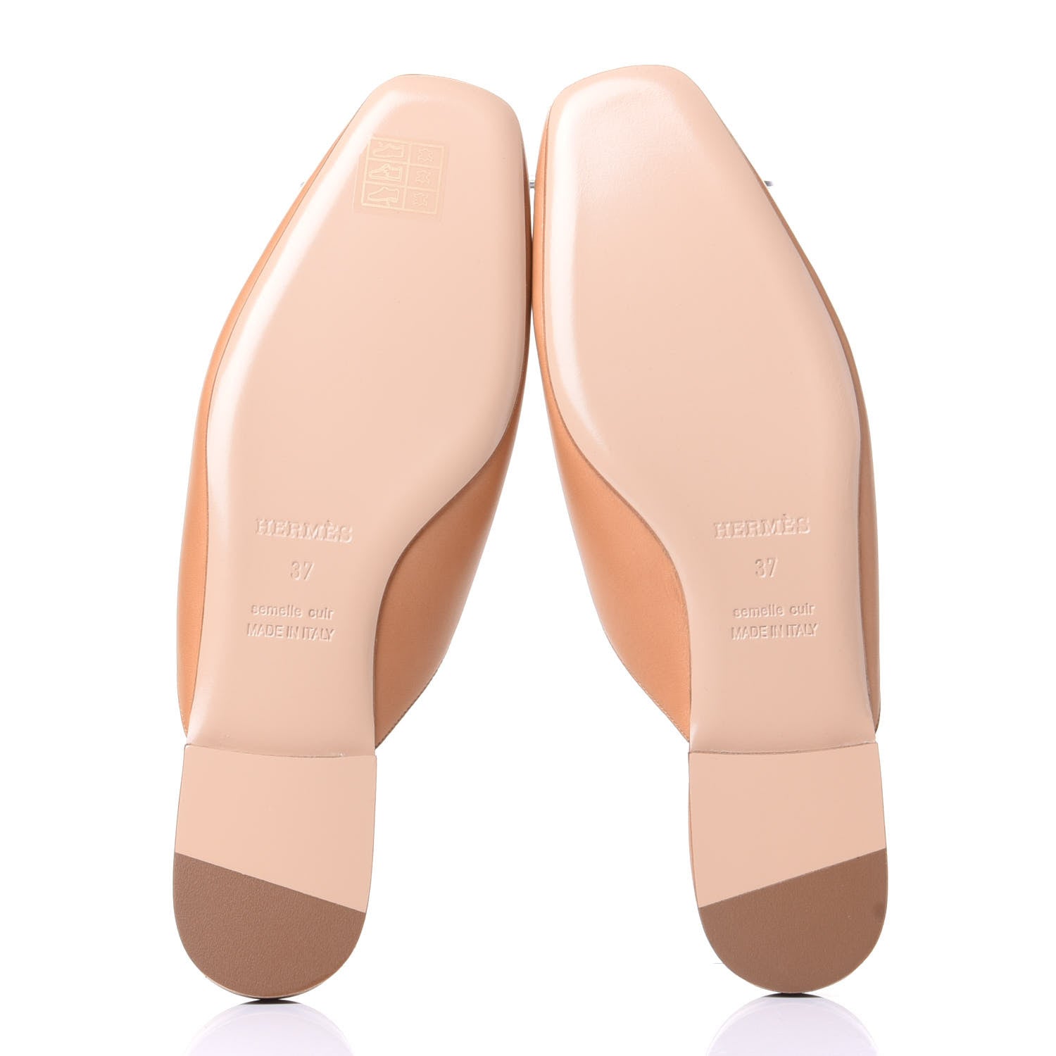 Hermes Calfskin Tangeria Mules 37 Naturel 7 of 11