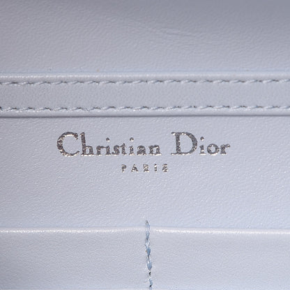 Christian Dior Grained Calfskin Diorama Wallet on Chain Pouch Light Blue 6 of 15