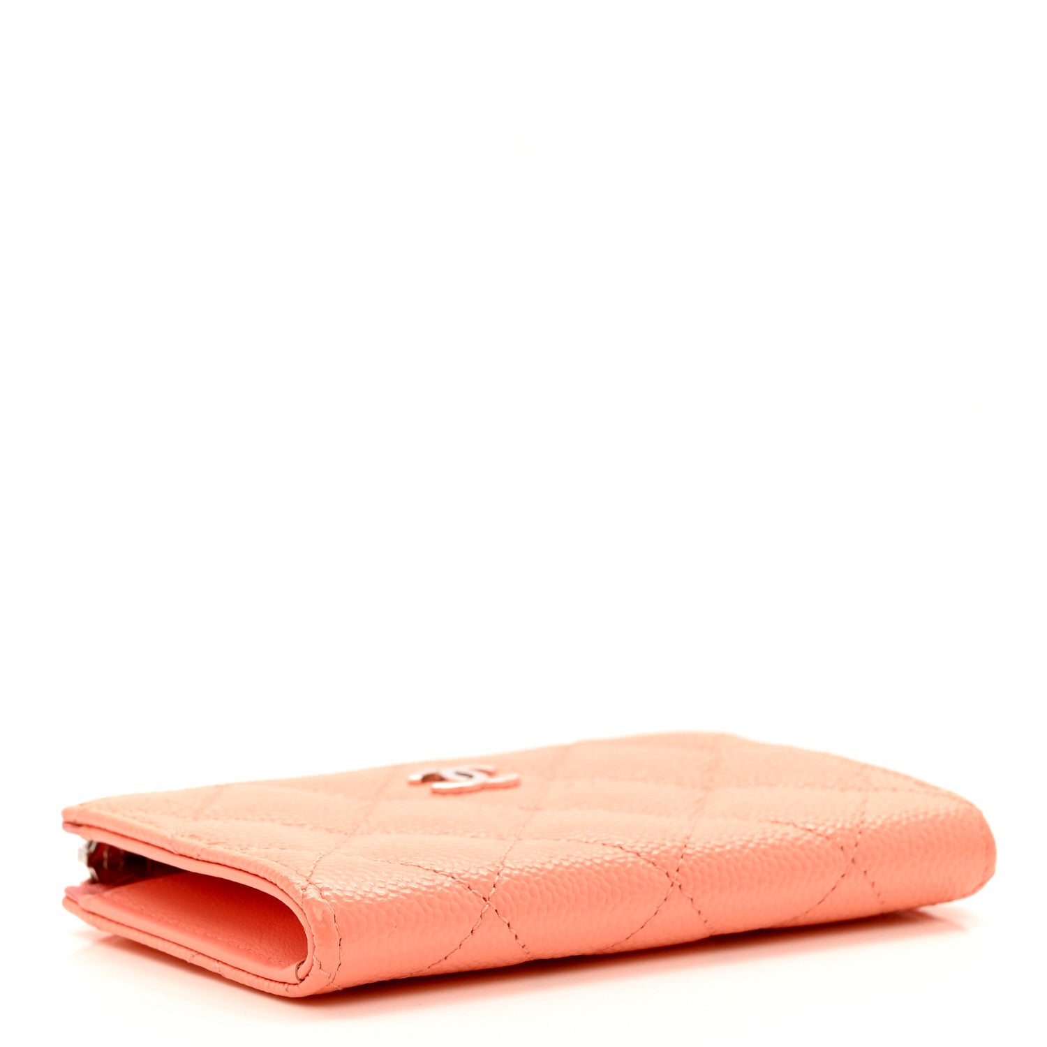Chanel Caviar Quilted Zipped Key Holder Case Coral 4 of 7