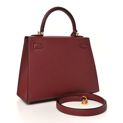 Hermes Epsom Kelly Sellier 25 Rouge H 2 of 9