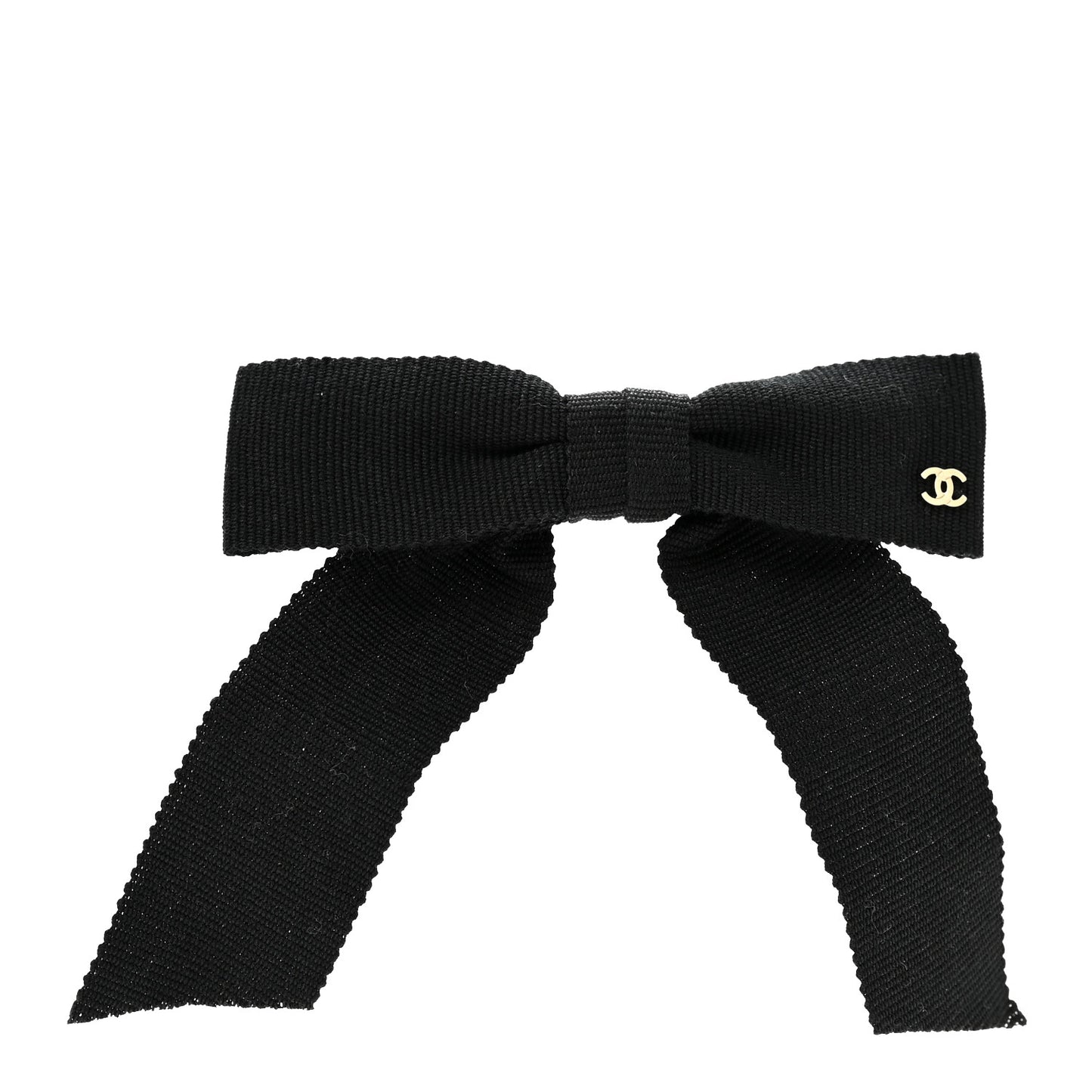 Grosgrain Bow CC Hair Clip Black