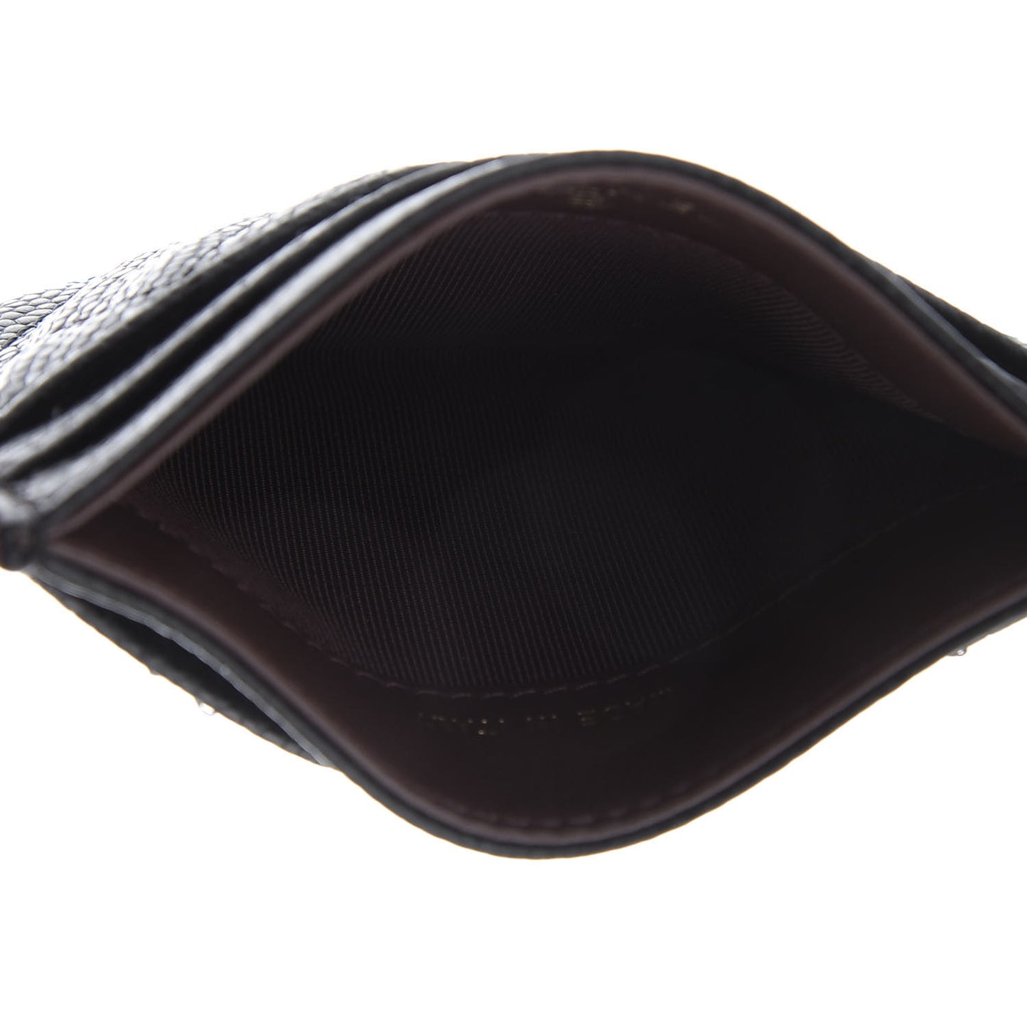 Caviar Quilted Card Holder Black