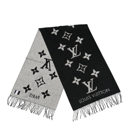 Louis Vuitton Cashmere Monogram Reykjavik Scarf Black 2 of 3