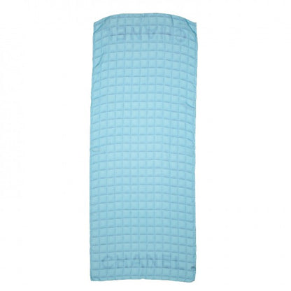 Chanel Silk Square Stitch Print Scarf Blue 3 of 6