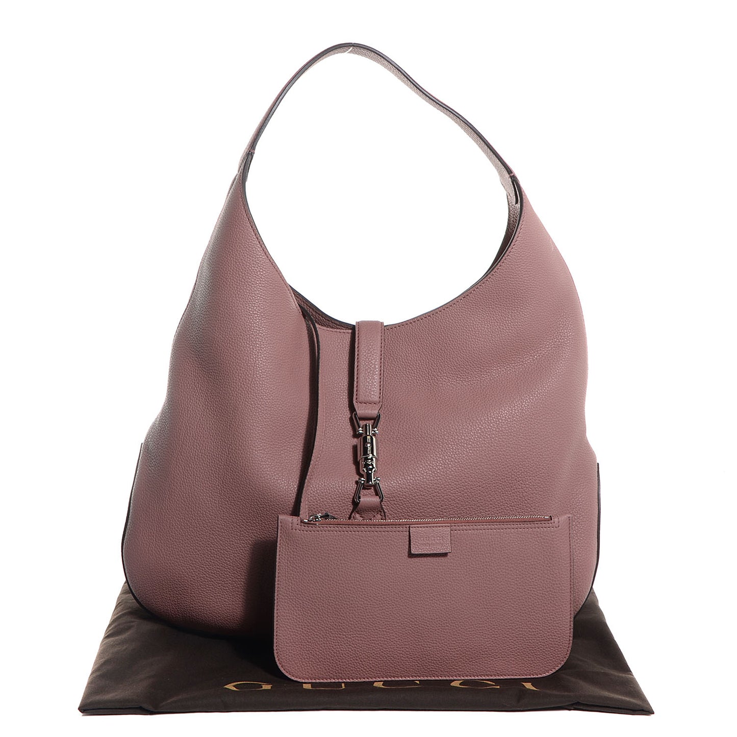 Soft Grained Calfskin Large Jackie Hobo Rosy Phard