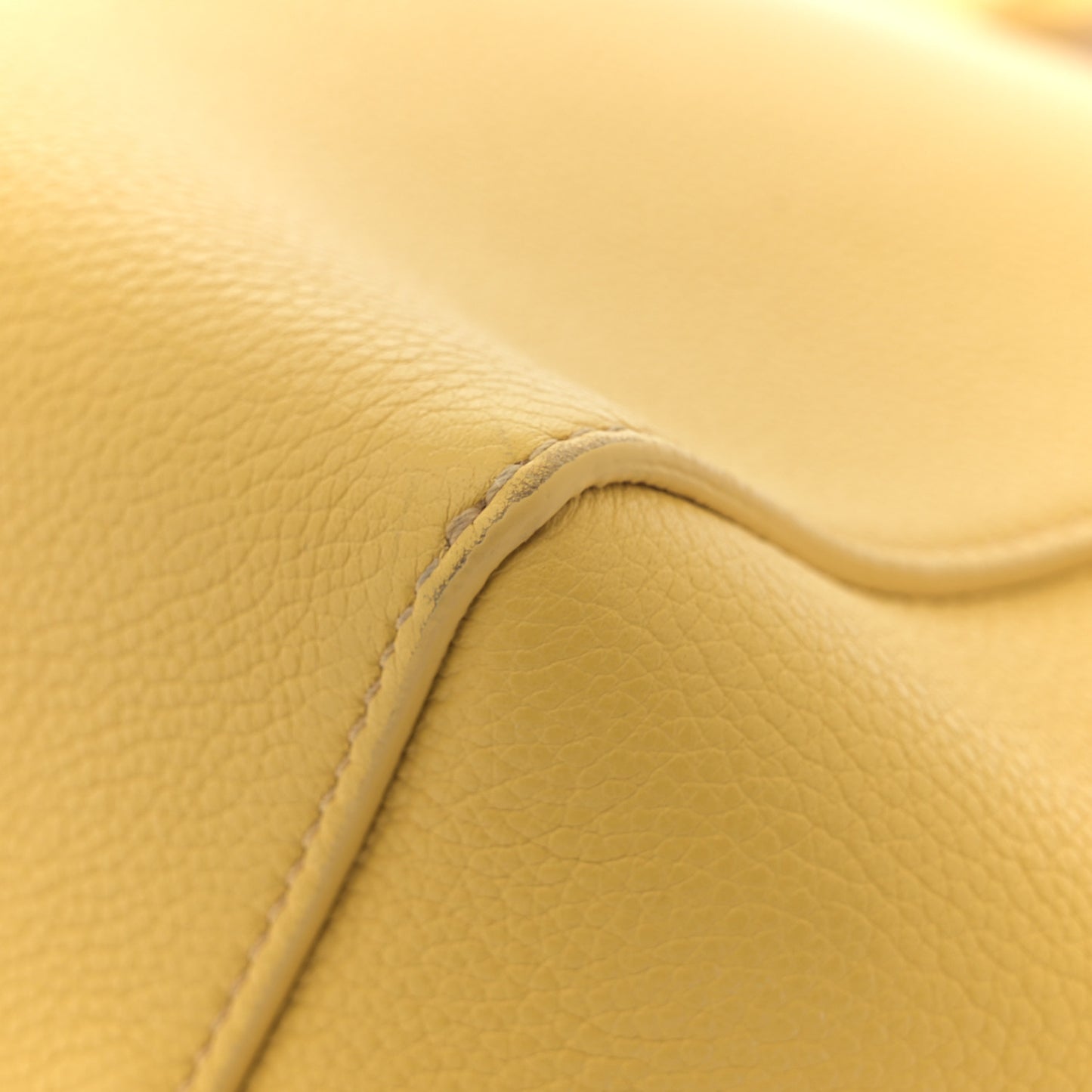 Soft Grained Calfskin Small Sangle Bucket Bag Ocre