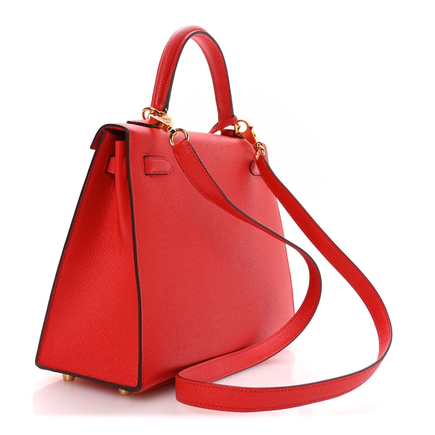 Hermes Epsom Kelly Sellier 25 Rouge De Coeur 3 of 11