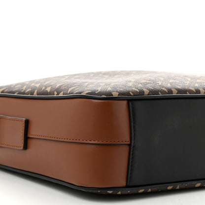 Burberry E-Canvas Monogram Calfskin Knight Messenger Bag Bridle Brown 8 of 9