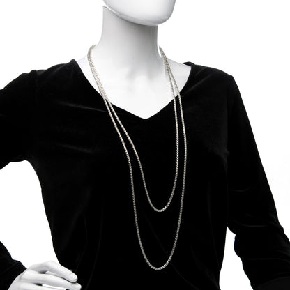 David Yurman Sterling Silver 14K Yellow Gold 3.6mm Medium Box Chain Necklace 72" 2 of 6