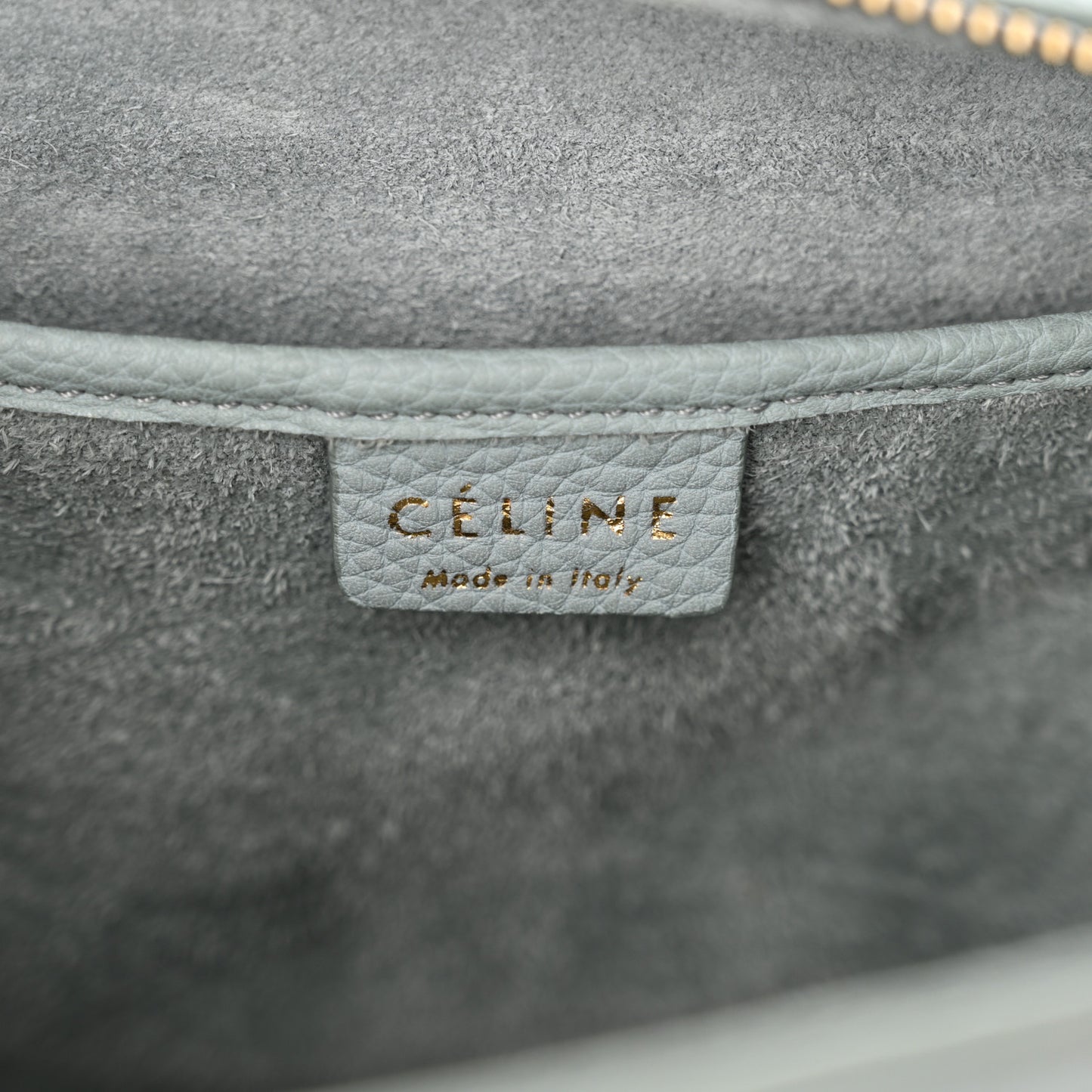 Drummed Calfskin Nano Luggage Almond