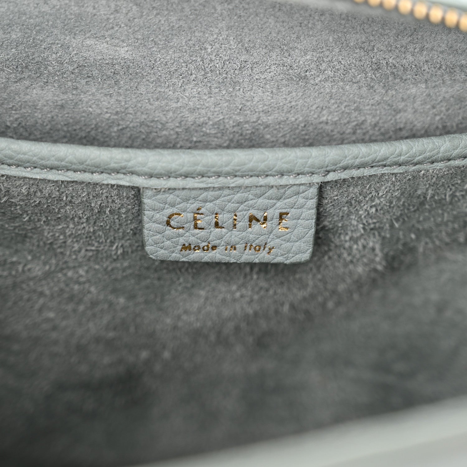 Celine Drummed Calfskin Nano Luggage Almond 6 of 17