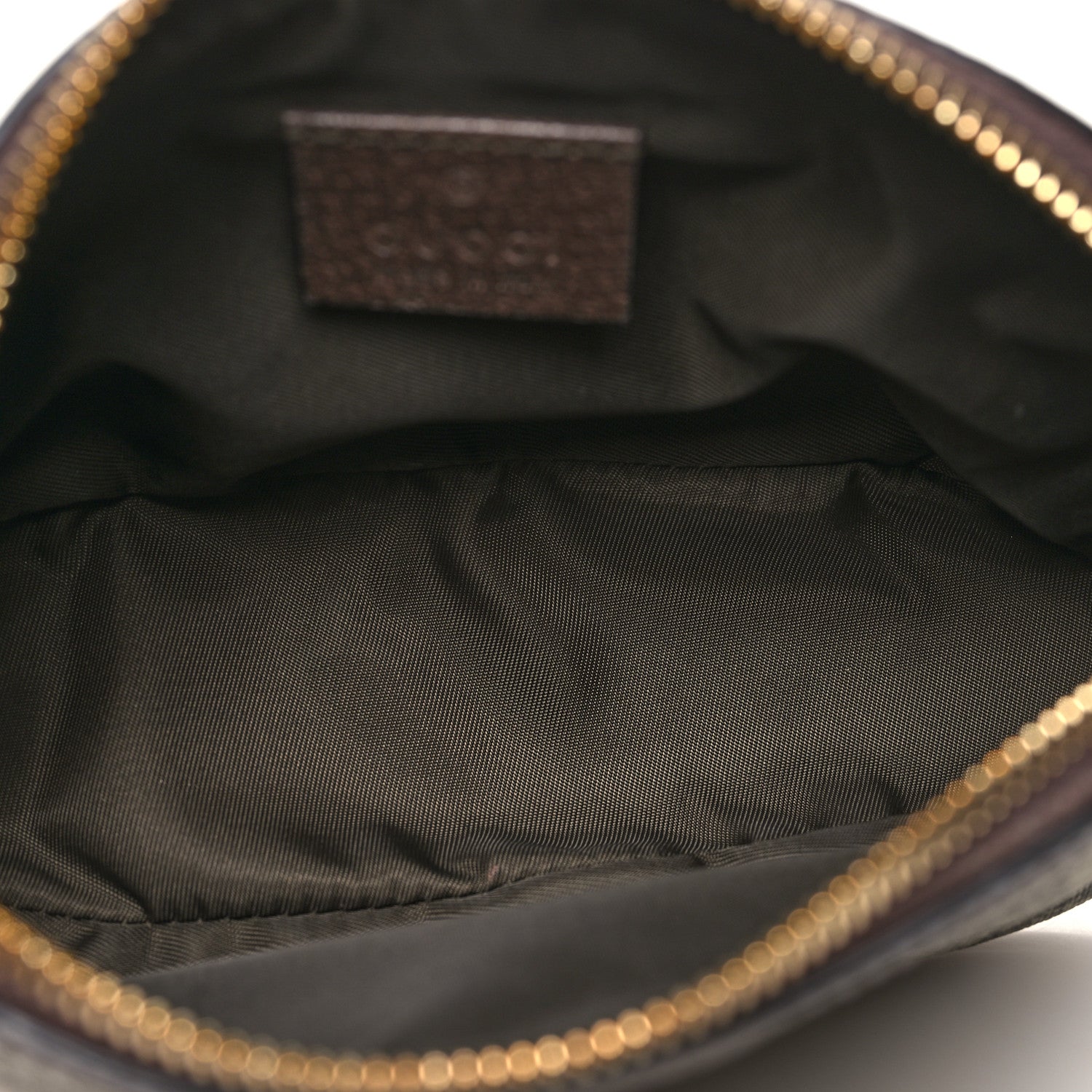 Gucci GG Supreme Monogram Textured Calfskin Web Medium Ophidia Cosmetic Case Beige Ebony New Acero 5 of 11