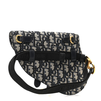 Christian Dior Oblique Saddle Belt Pouch Blue 3 of 11