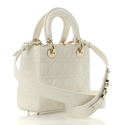Christian Dior Lambskin Cannage Small My ABCDior Lady Dior White 3 of 10