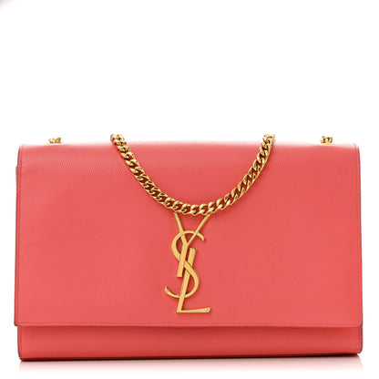 Saint Laurent Grain De Poudre Medium Classic Monogram Kate Satchel Rose Clair 1 of 13