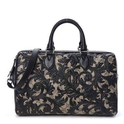 Gucci GG Supreme Monogram Arabesque Medium Boston Black 1 of 12