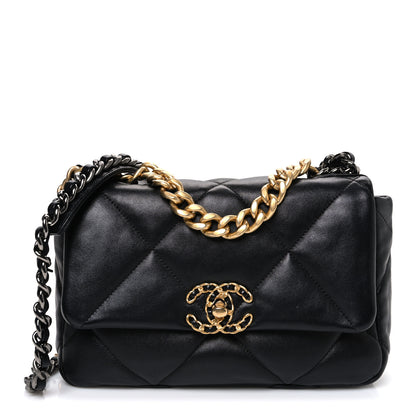 Chanel Lambskin Quilted Medium Chanel 19 Flap Black 1 of 11