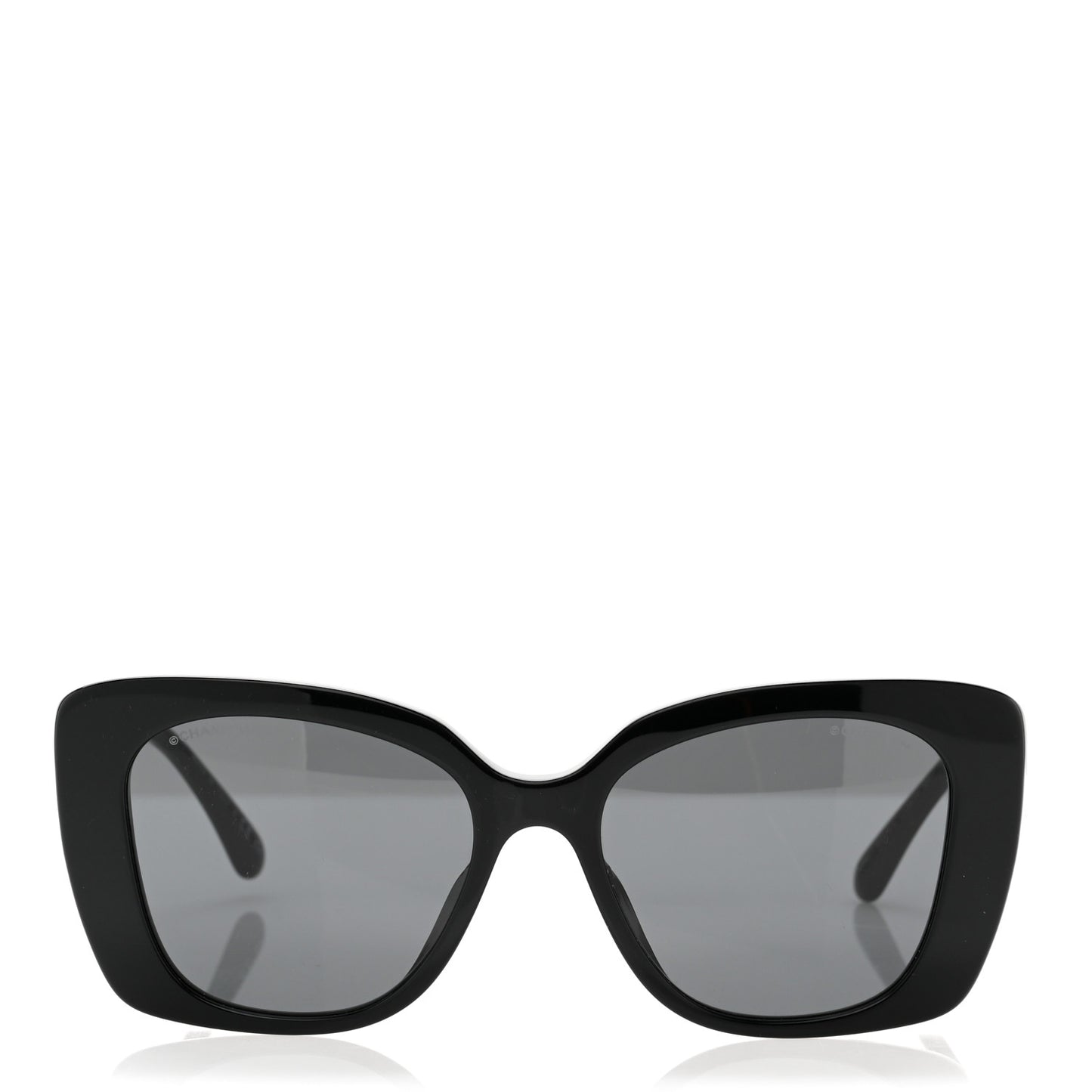 Acetate Strass Square Sunglasses 5422-B-A Black White