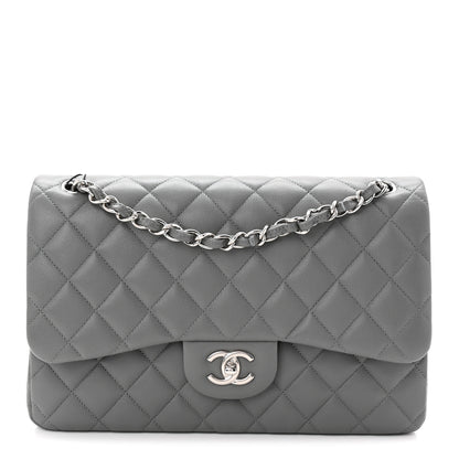 Chanel Caviar Quilted Jumbo Double Flap Grey 1 of 11