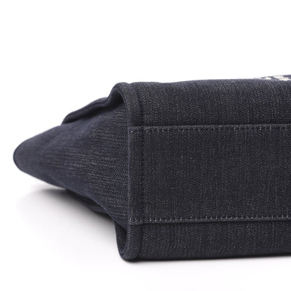 Chanel Denim Small Deauville Tote Dark Blue 9 of 11
