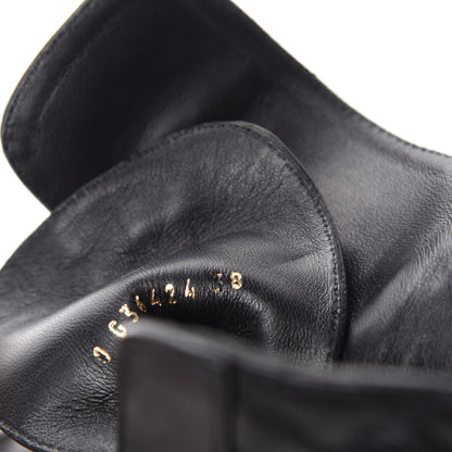 Chanel Shiny Goatskin Calfskin Quilted Lace Up Combat Boots 38 Black 8 of 8