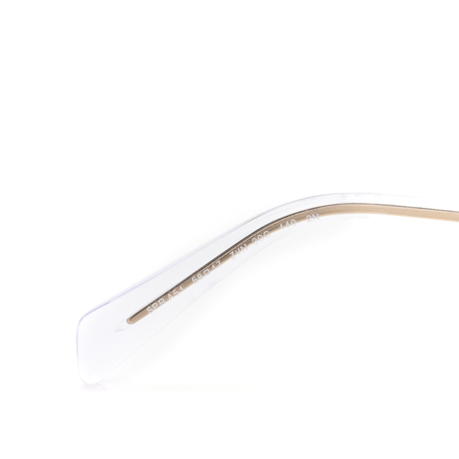Prada Metal Symbole Triangle Logo Sunglasses SPR A51 Gold Blue 7 of 8