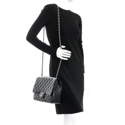 Chanel Caviar Quilted Jumbo Single Flap Black 2 of 10