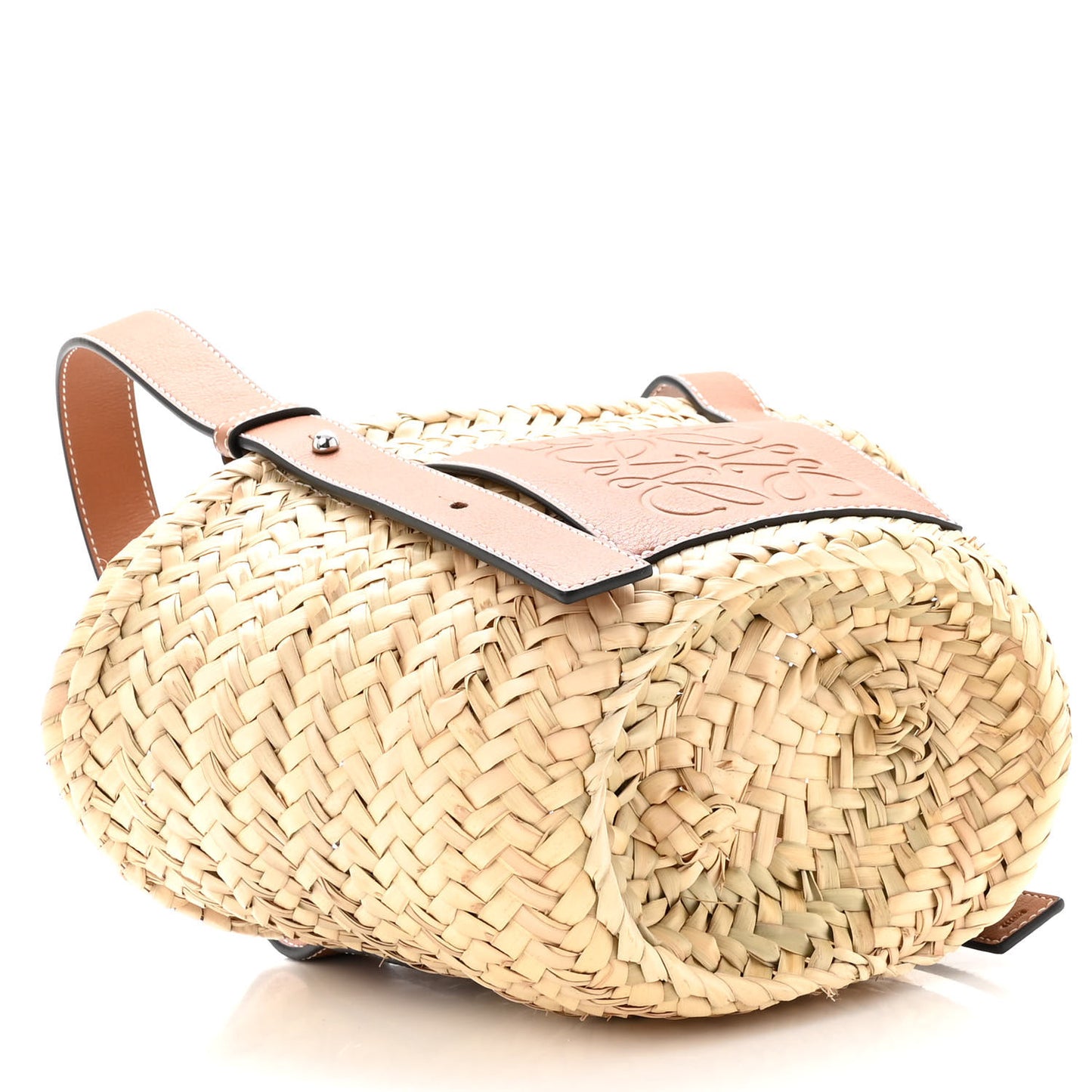 Raffia Small Basket Tote Bag Natural Tan