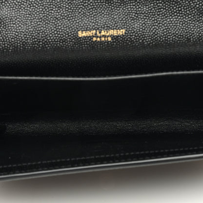 Saint Laurent Grain De Poudre Uptown Chain Wallet Black 6 of 10