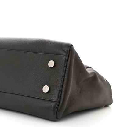 Saint Laurent Grained Calfskin Medium Cabas Rive Gauche Coal 10 of 10
