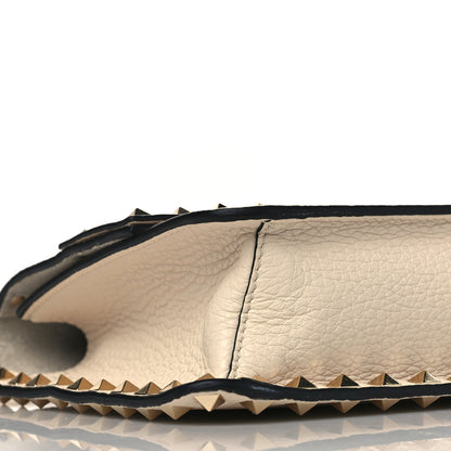 Valentino Garavani Grained Calfskin Small Rockstud Flap Crossbody Bag Light Ivory 7 of 8