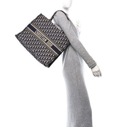 Christian Dior Oblique Large Book Tote Blue Multicolor 2 of 12