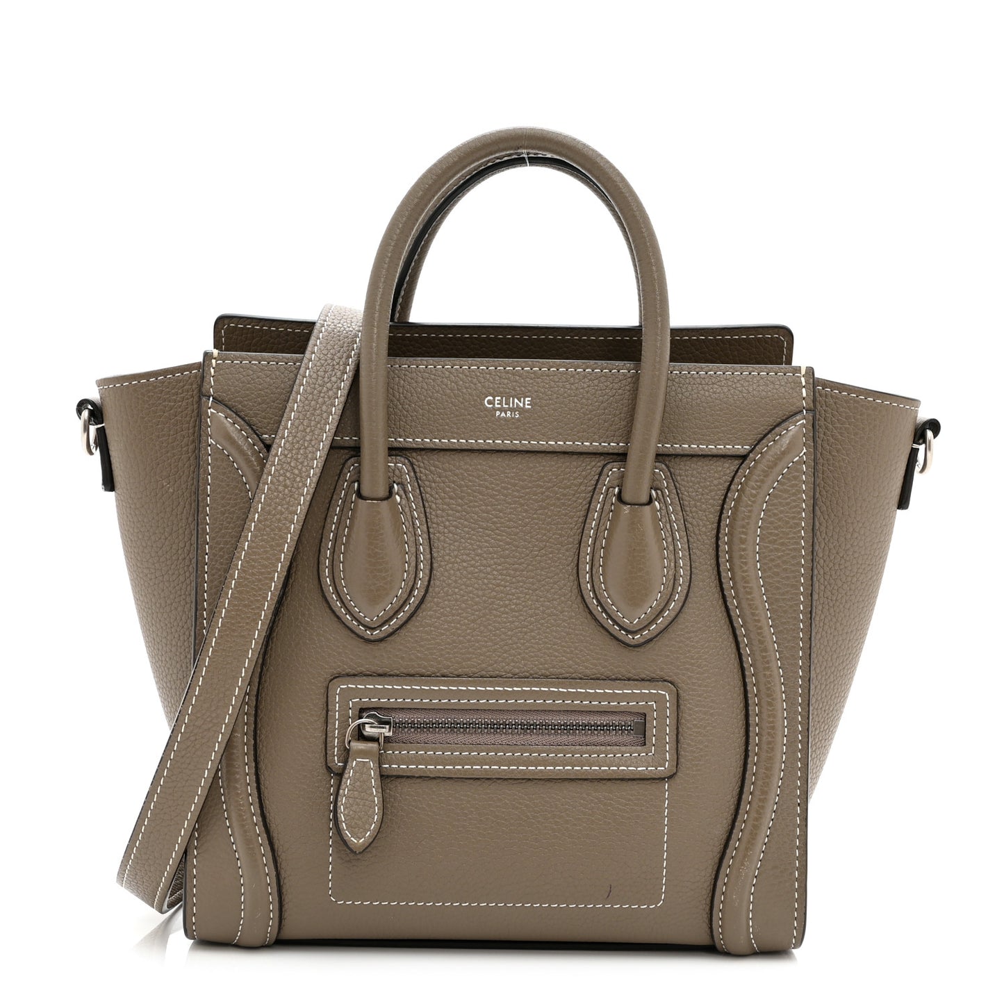 Drummed Calfskin Nano Luggage Souris