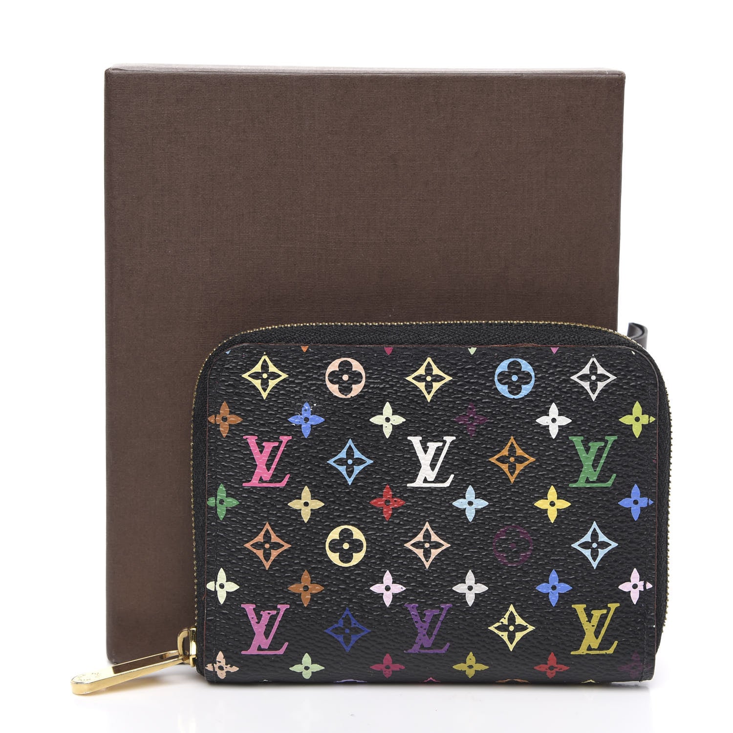 Louis Vuitton Monogram Multicolor Zippy Coin Purse Black Grenade 8 of 8