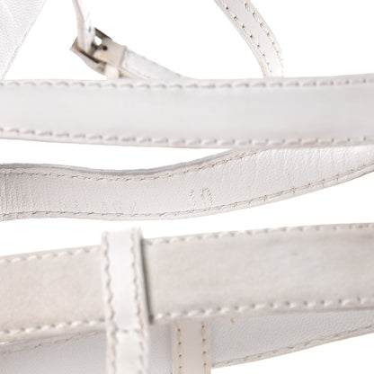 Gucci Calfskin Suede Daryl Cage Platform Sandals 40 White 10 of 15
