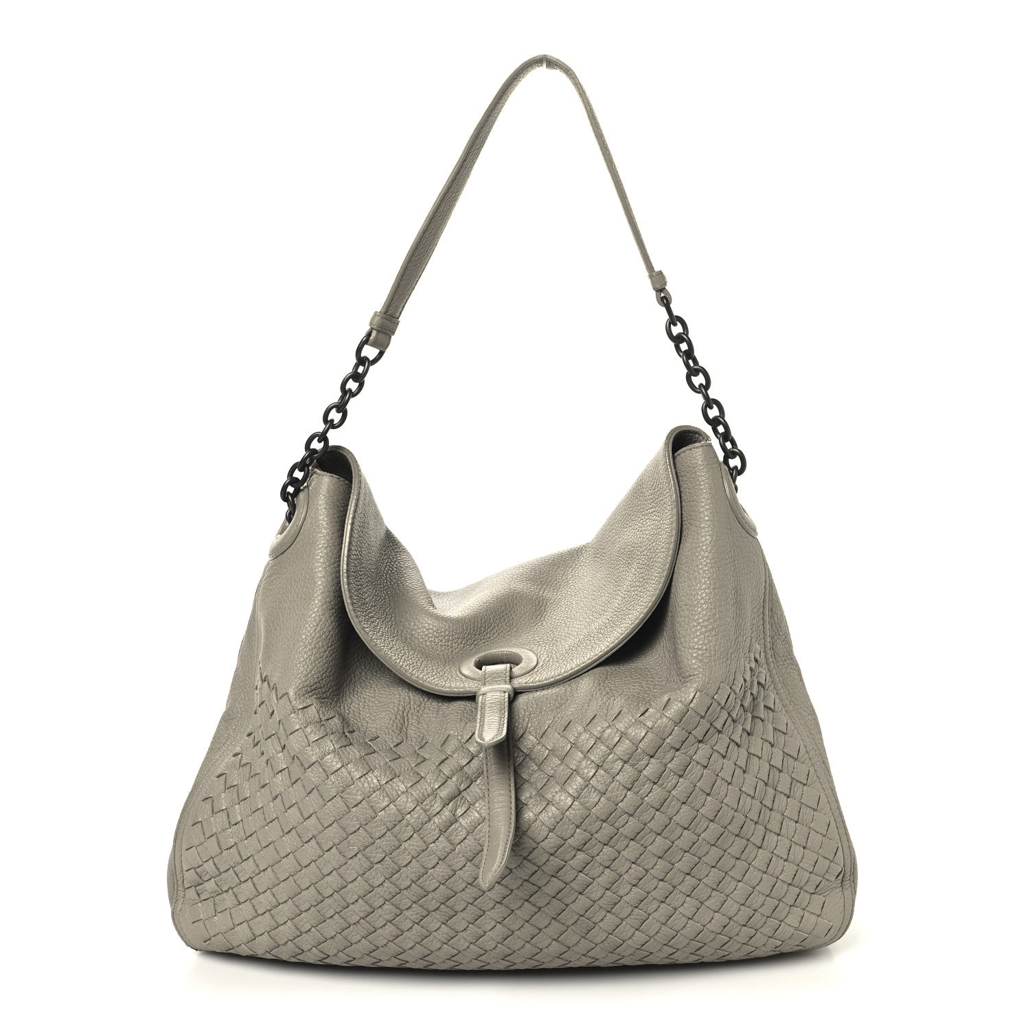 Bottega Veneta Cervo Intrecciato Flap Top Hobo Almond 1 of 9