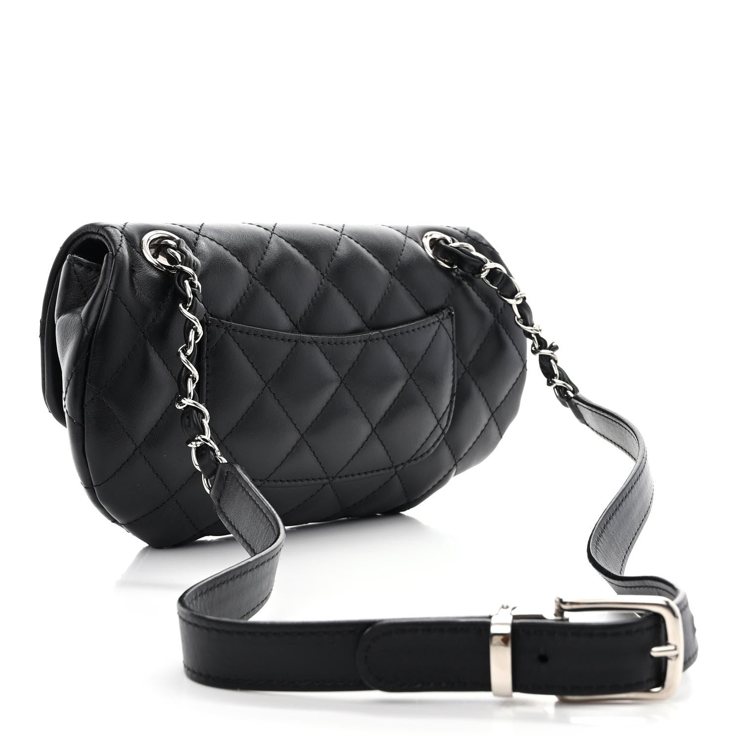 Chanel Calfskin Quilted CC Uniform Flap Belt Bag Black 3 of 13