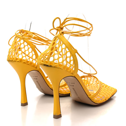 Bottega Veneta Mesh Nappa Stretch Ankle Tie Sandals 40.5 Egg Yolk 4 of 7