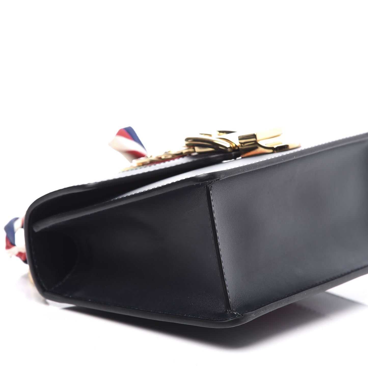 Calfskin Mini Sylvie Chain Shoulder Bag Navy