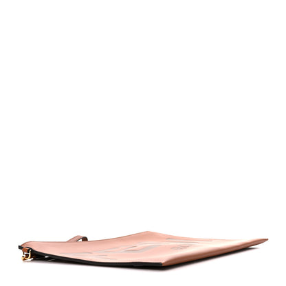 Fendi Vitello King Logo Embossed Large Flat Pouch Cuoio 4 of 10