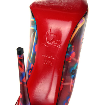 Christian Louboutin Patent Discolaser Hot Chick 100 Pumps 38.5 Multicolor 8 of 9
