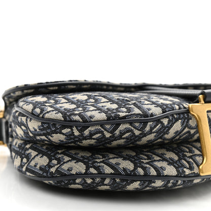Christian Dior Oblique Saddle Bag Blue 9 of 11