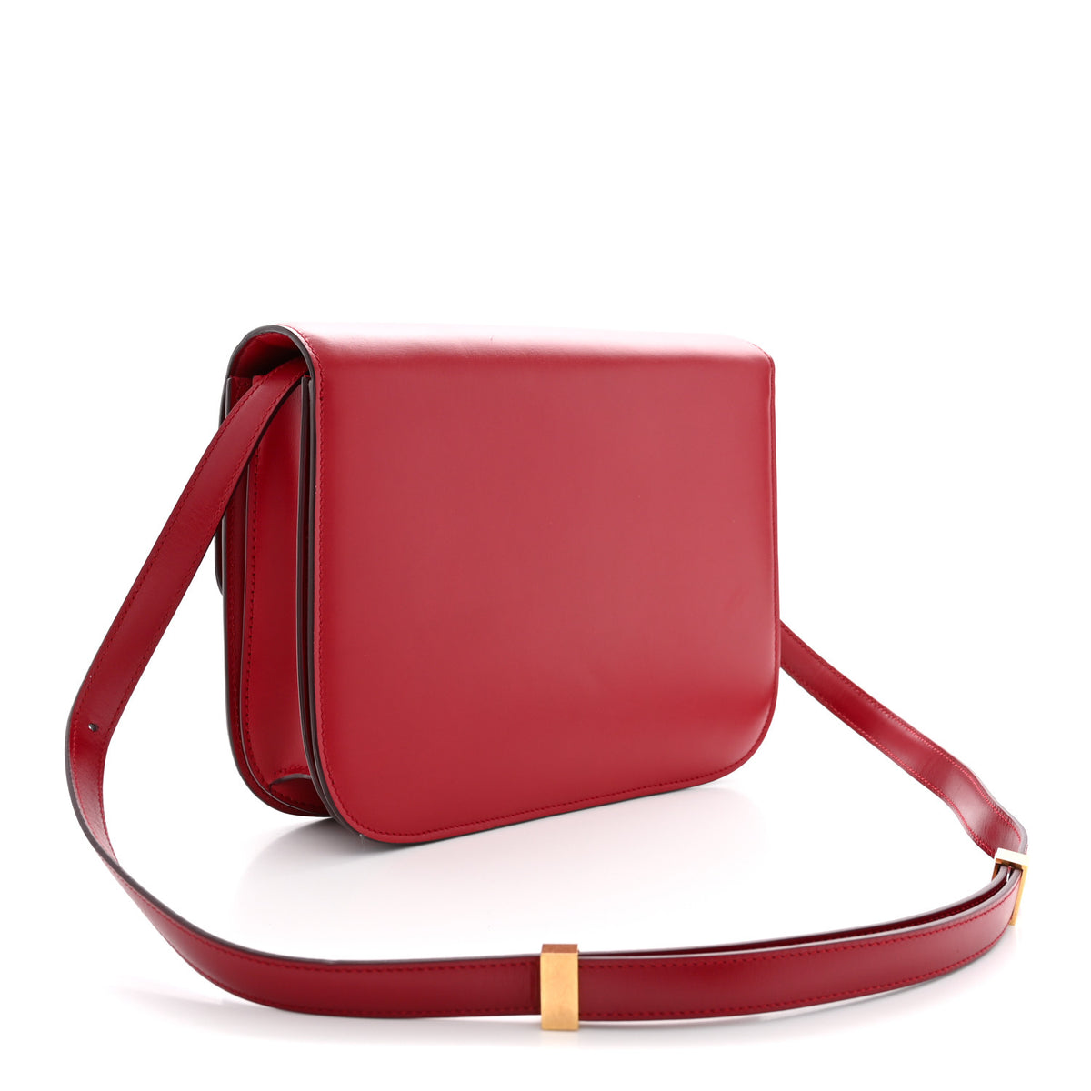 Celine Box Calfskin Medium Classic Box Flap Bag Red 3 of 11